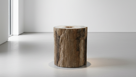 Oltre il Salotto: 3 Modi Creativi per Usare un Tronco in Legno Fossile