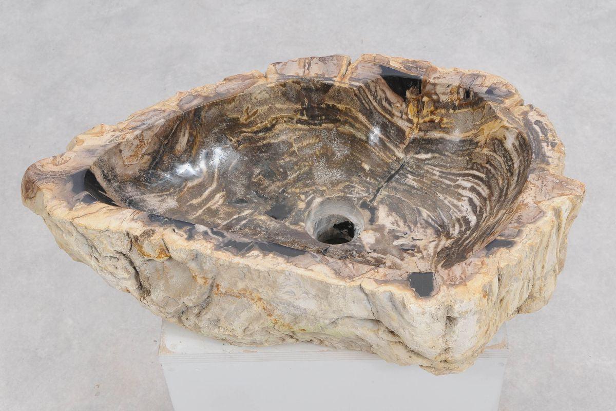 Lavandino in legno pietrificato - 50251 - Esotika