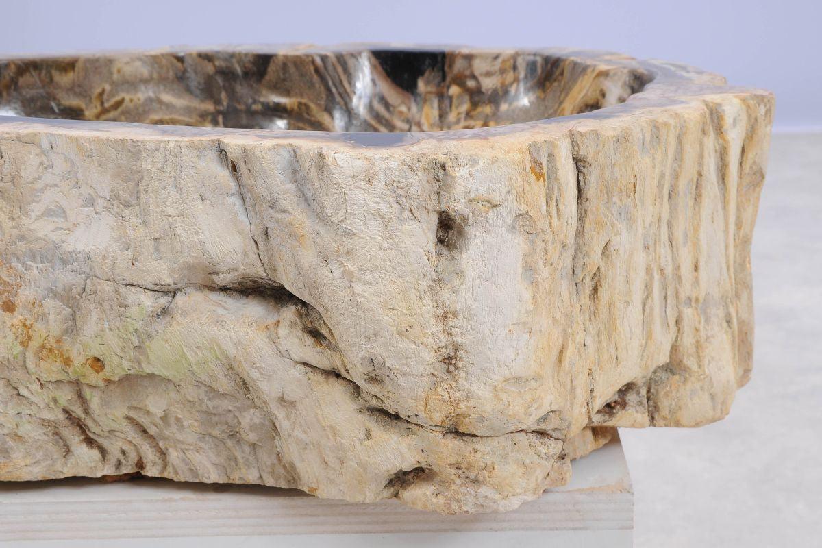 Lavandino in legno pietrificato - 50251 - Esotika