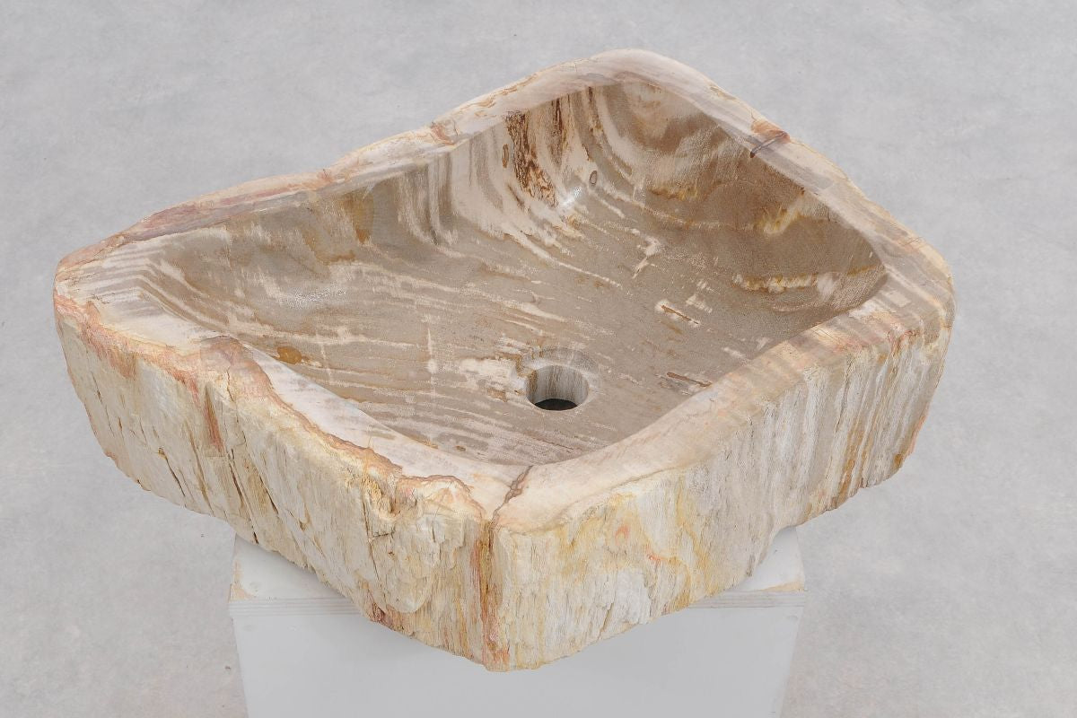Lavandino in legno pietrificato - 50221