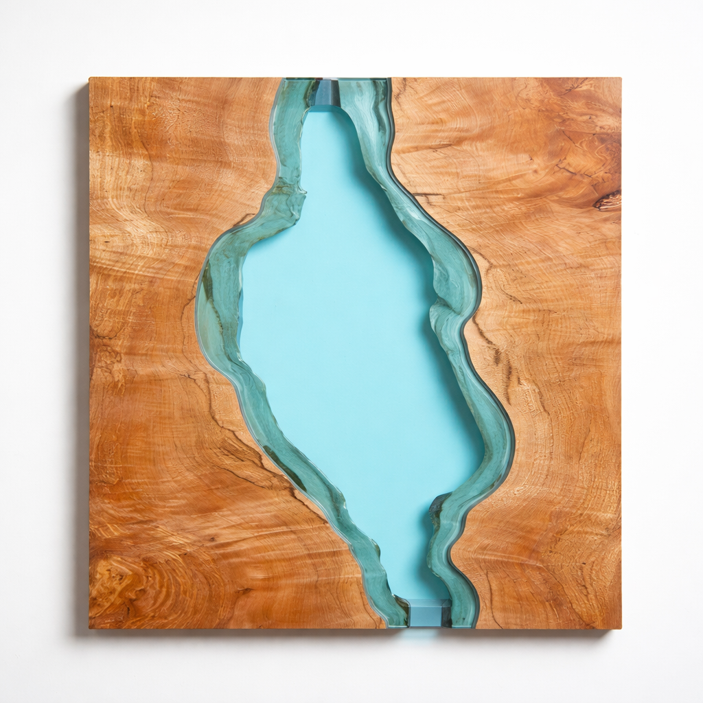 Quadro in legno e resina