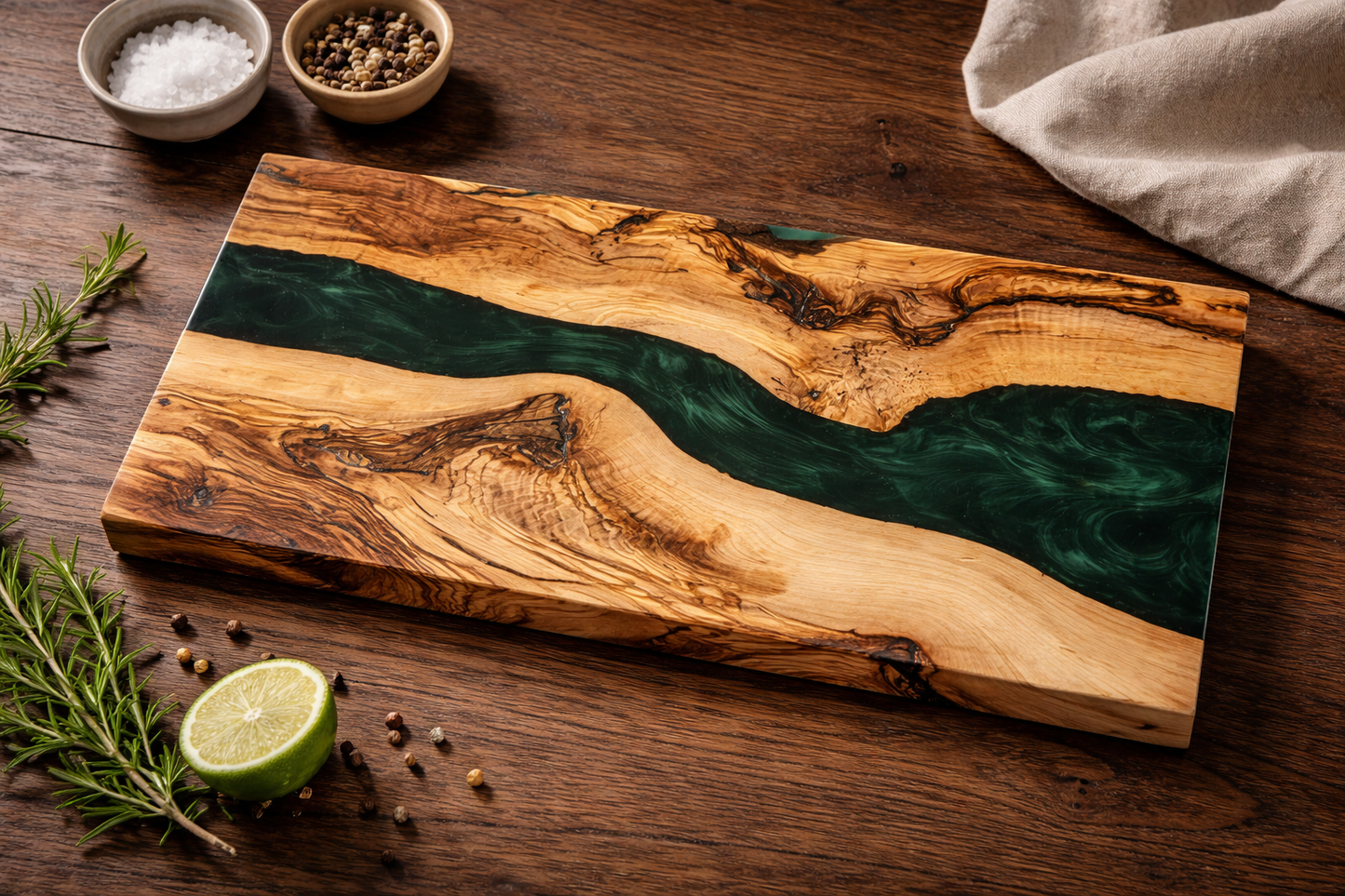 Tagliere in legno e resina