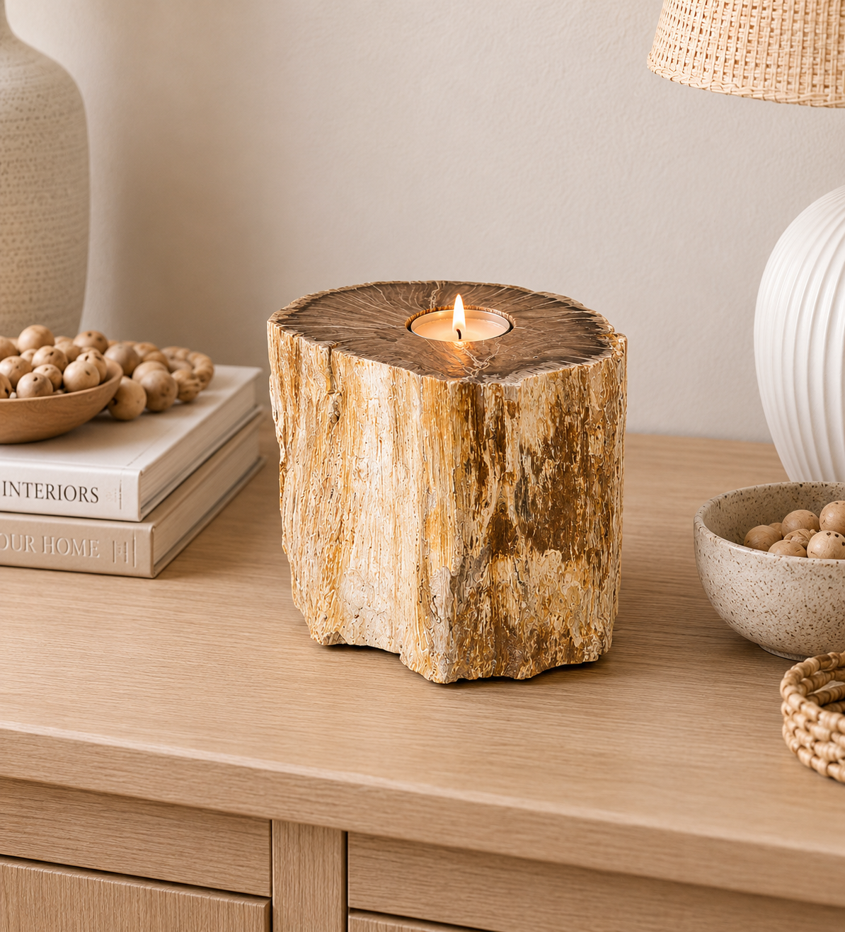 Complementi d'arredo in legno fossile