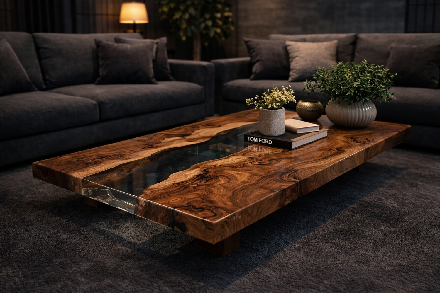 Collezione in legno e resina