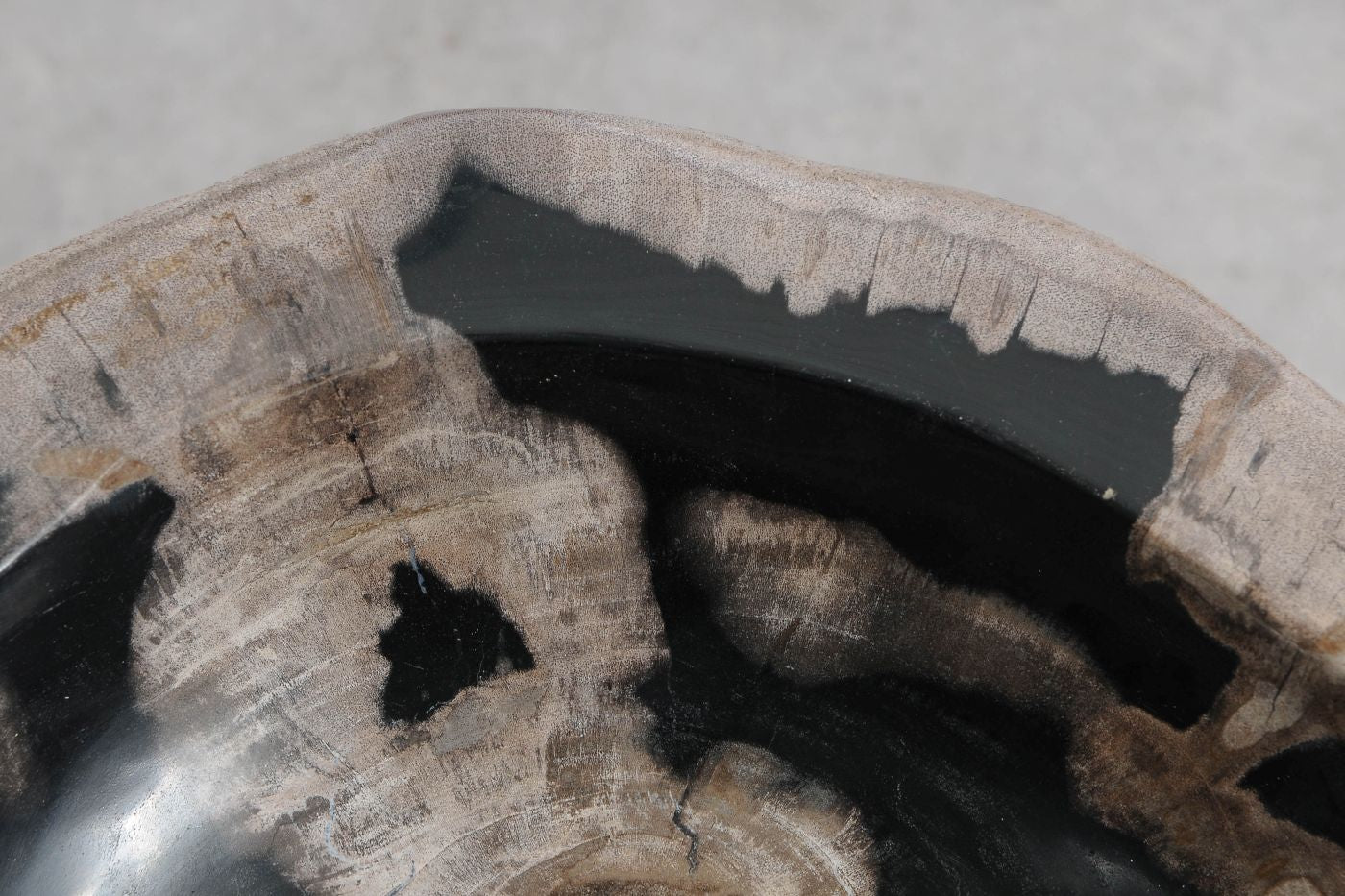 Lavandino da appoggio in legno pietrificato - 60423