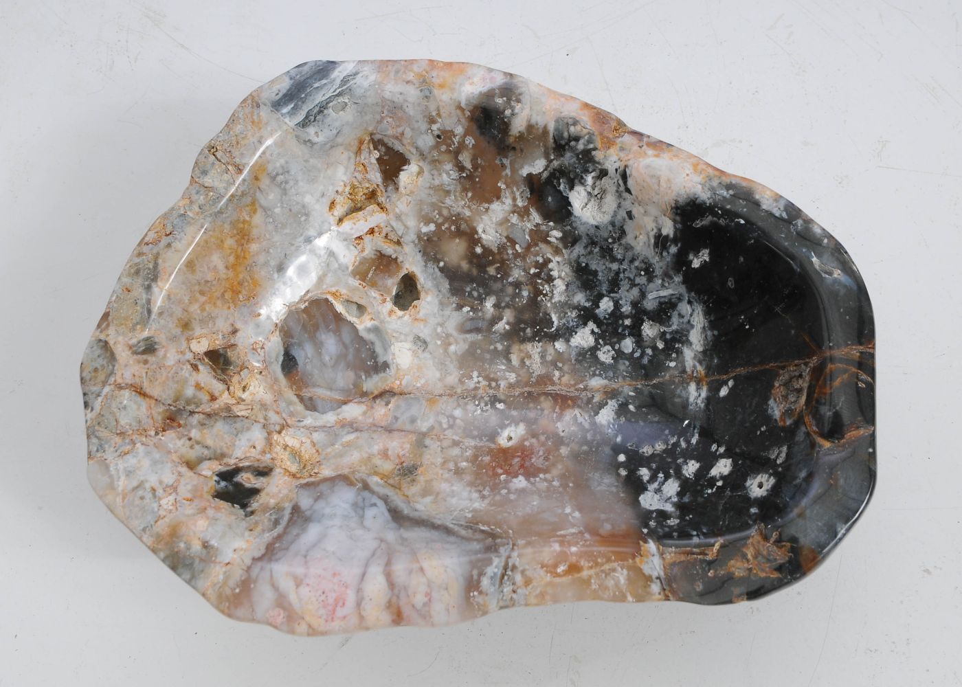 Ciotola in legno pietrificato - 58008