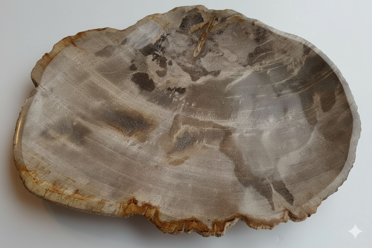 Piatto in legno fossile - 32108A