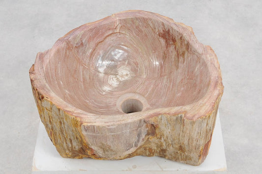 Lavandino da appoggio in legno pietrificato - 50228