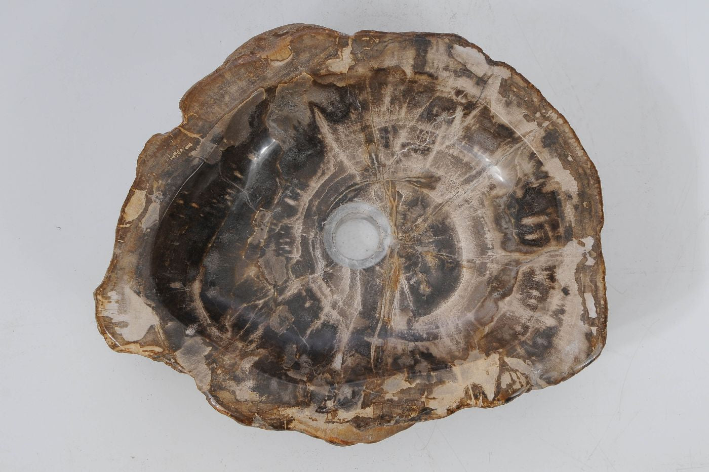 Lavandino da appoggio  in legno pietrificato - 53410