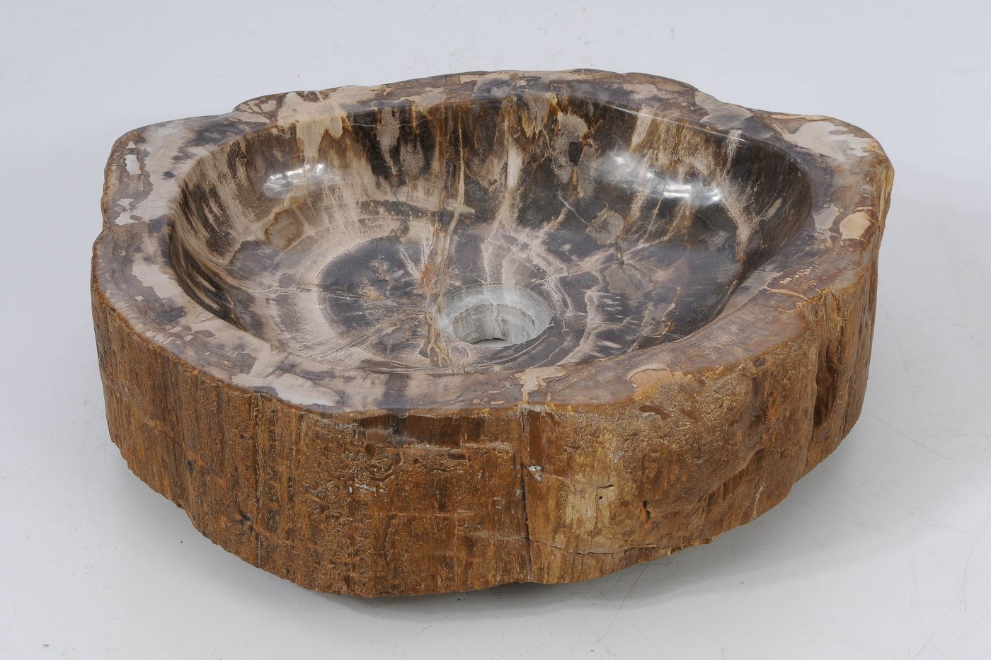 Lavandino da appoggio  in legno pietrificato - 53410