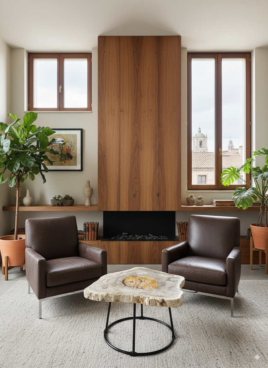 Lastra per tavolo in legno fossile - 55298