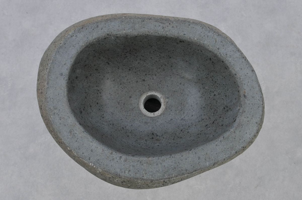 Lavandino da appoggio in legno pietrificato - 37366