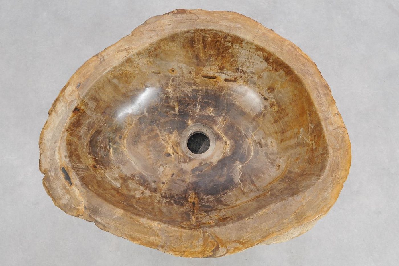 Lavandino da appoggio in legno pietrificato - 50205