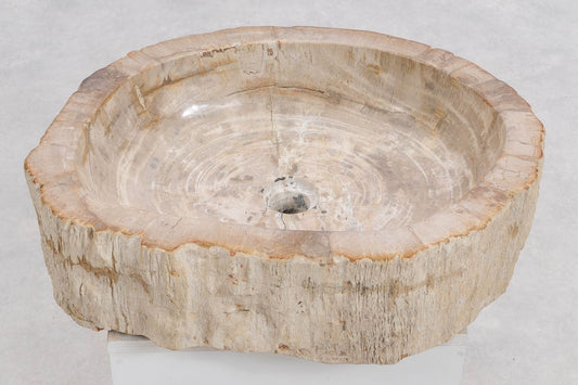 Lavandino da appoggio in legno pietrificato - 50217