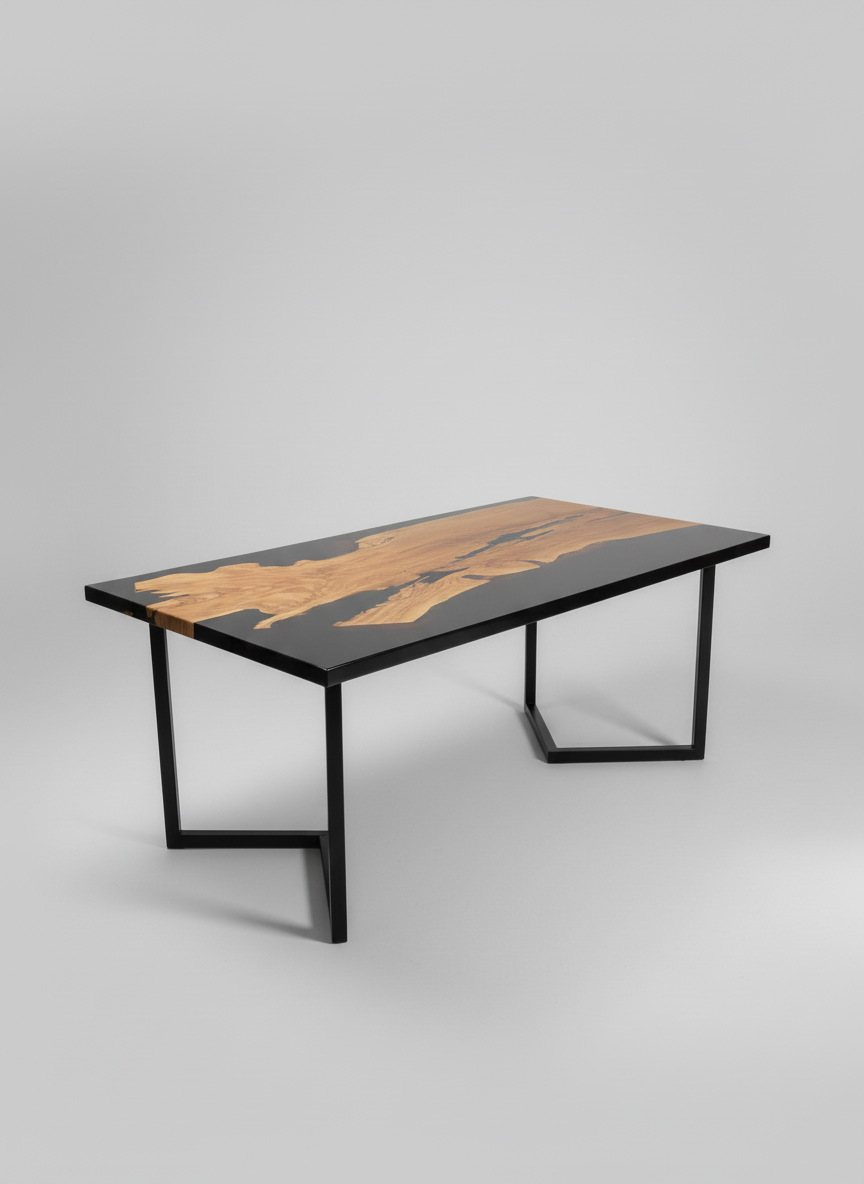 TAVOLI CUSTOM IN LEGNO E RESINA