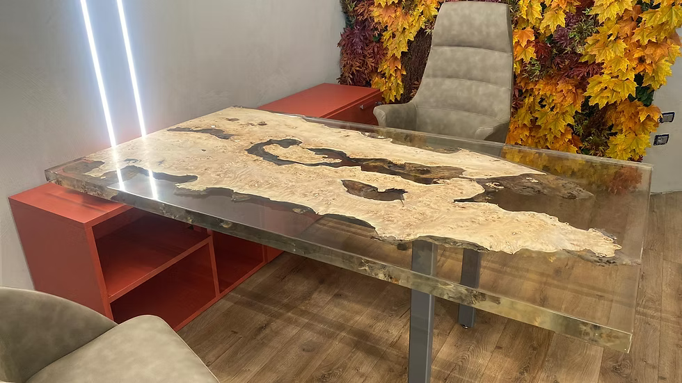 Scrivanie ufficio in legno e resina