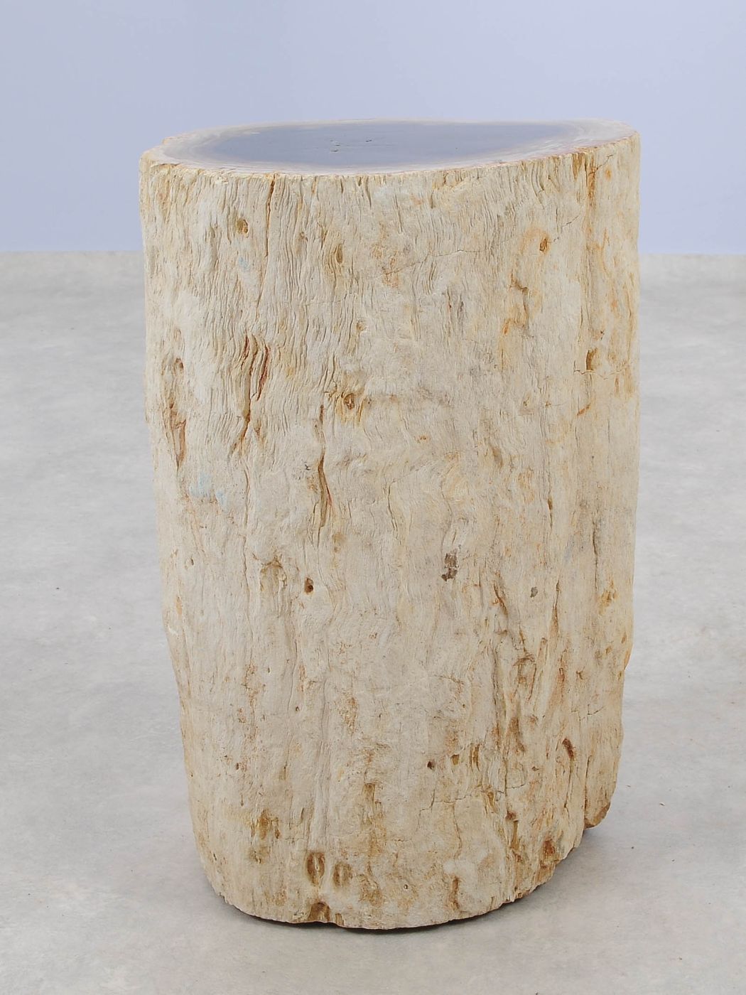 Tavolino tronco pietrificato bianco - 51037