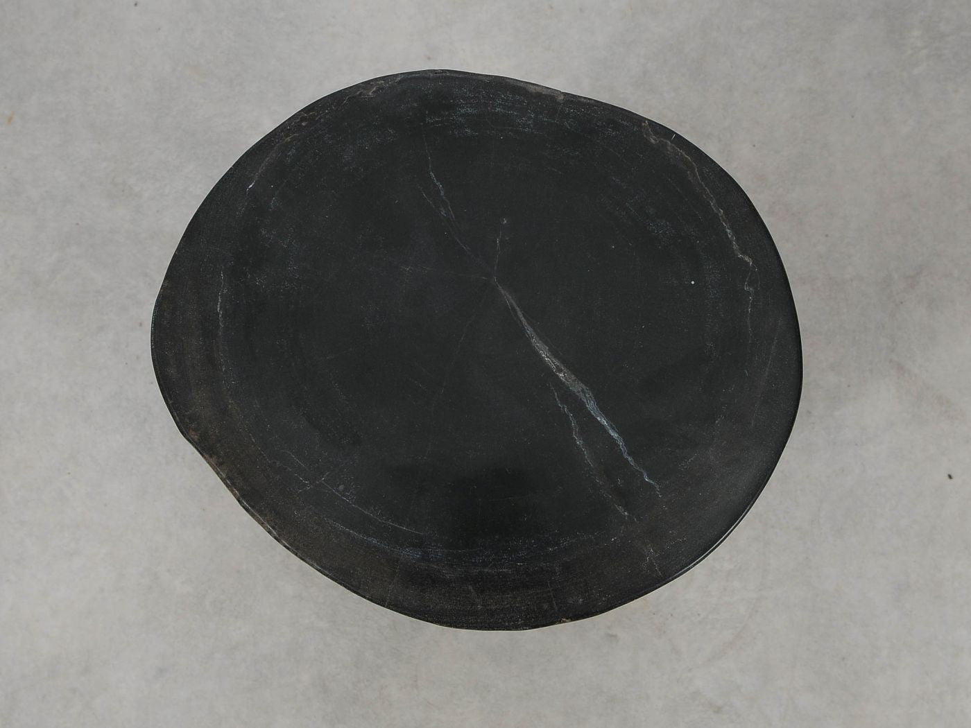 Tavolino tronco in legno pietrificato - 53001